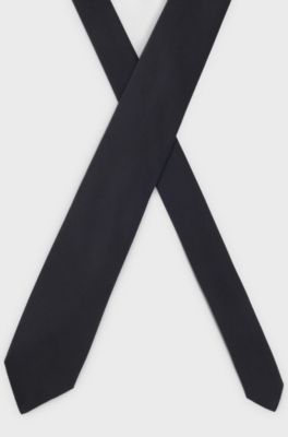 Formal tie in silk jacquard, Dark Blue