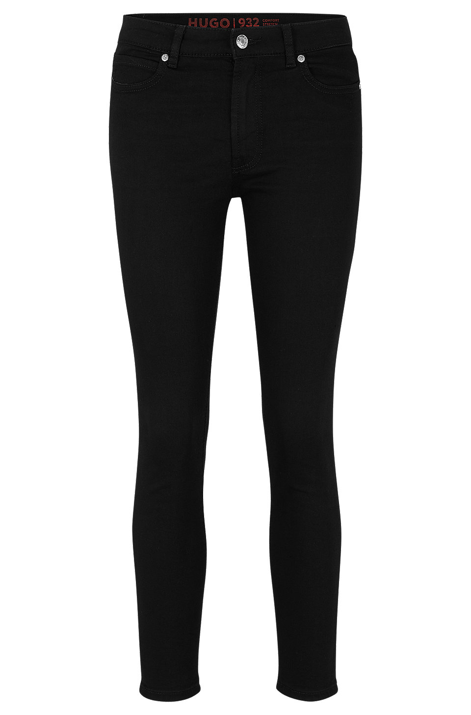 HUGO - Extra-slim-fit jeans in black comfort-stretch denim