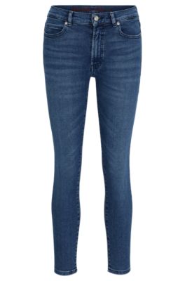 HUGO - Extra-slim-fit jeans in blue super-stretch denim