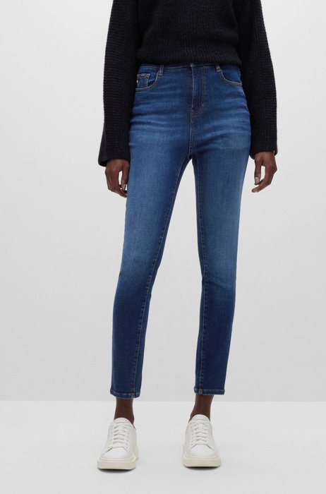 Super-skinny-fit jeans in blue cosy-stretch denim, Blue