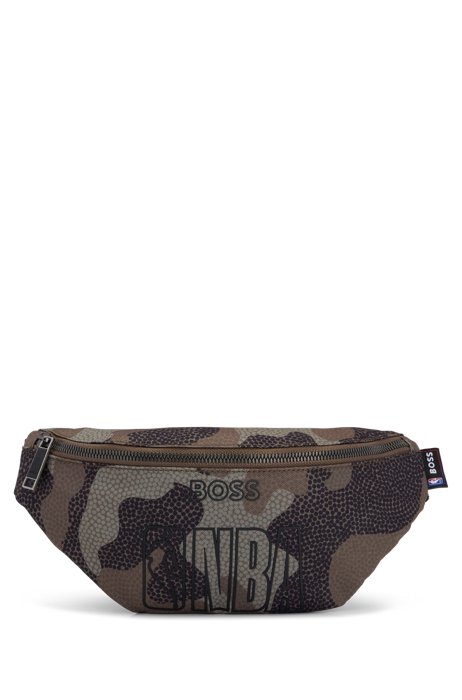BOSS & NBA patterned recycled-material belt bag, Patterned