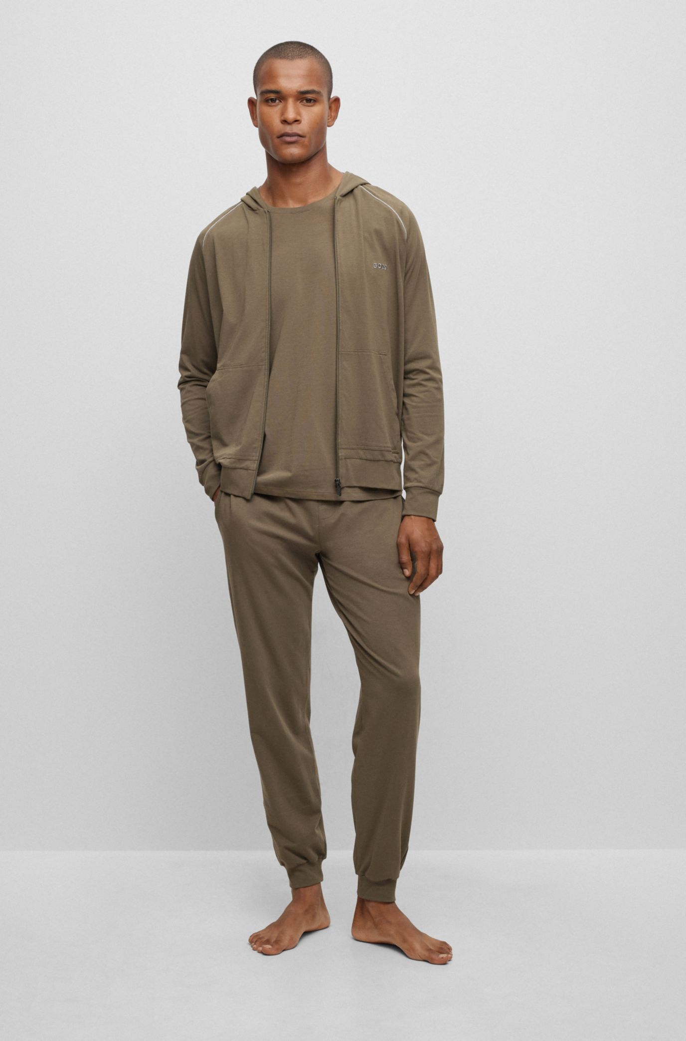 Hugo boss hot sale khaki tracksuit