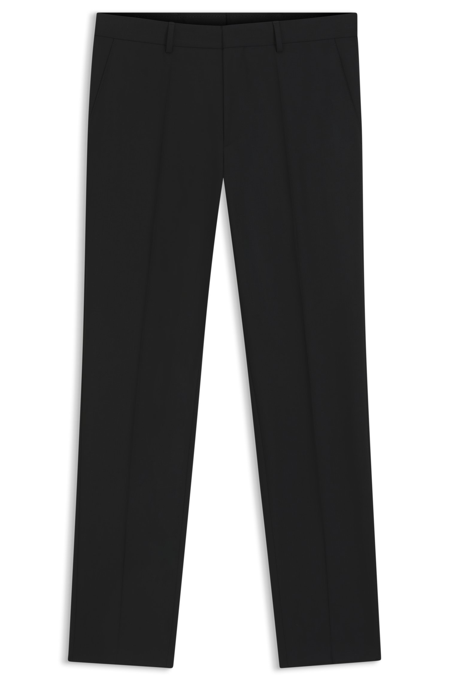 Boss Regular-fit trousers in stretch wool byxor herr