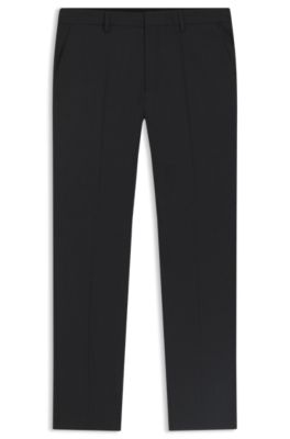 스트레치 울 레귤러 핏 팬츠, 다크 그레이