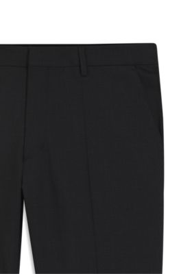 스트레치 울 레귤러 핏 팬츠, 다크 그레이