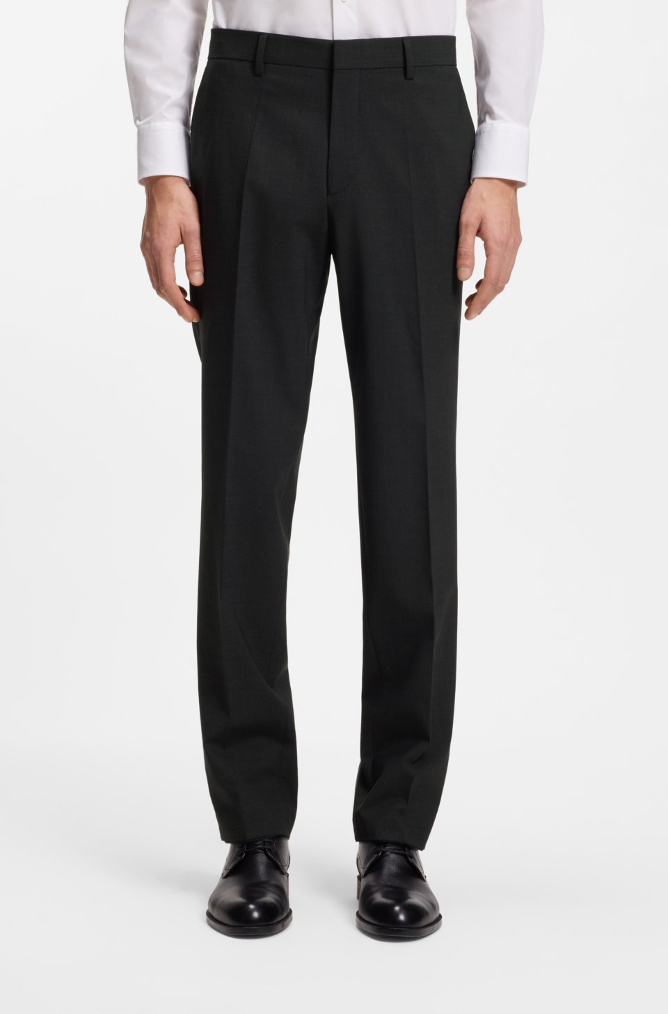 Regular-fit trousers in stretch wool
