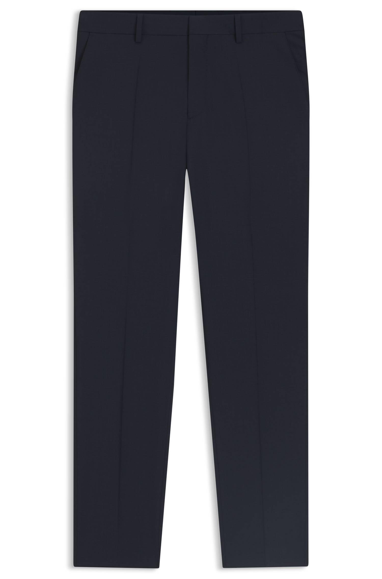 Boss Regular-fit trousers in stretch wool byxor herr – bild 4