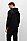 BOSS 博斯徽标和条纹装饰棉质毛圈布拉链连帽衫,  001_Black