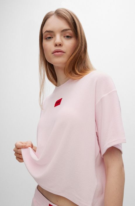 HUGO BOSS Donna Abbigliamento Abbigliamento per la notte Loungewear Pigiama relaxed fit in terry con etichette con logo rosse 