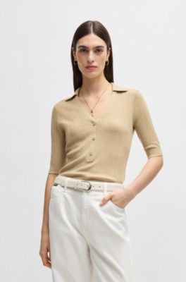 Italian-made grained-leather belt with logo-engraved buckle, Natural