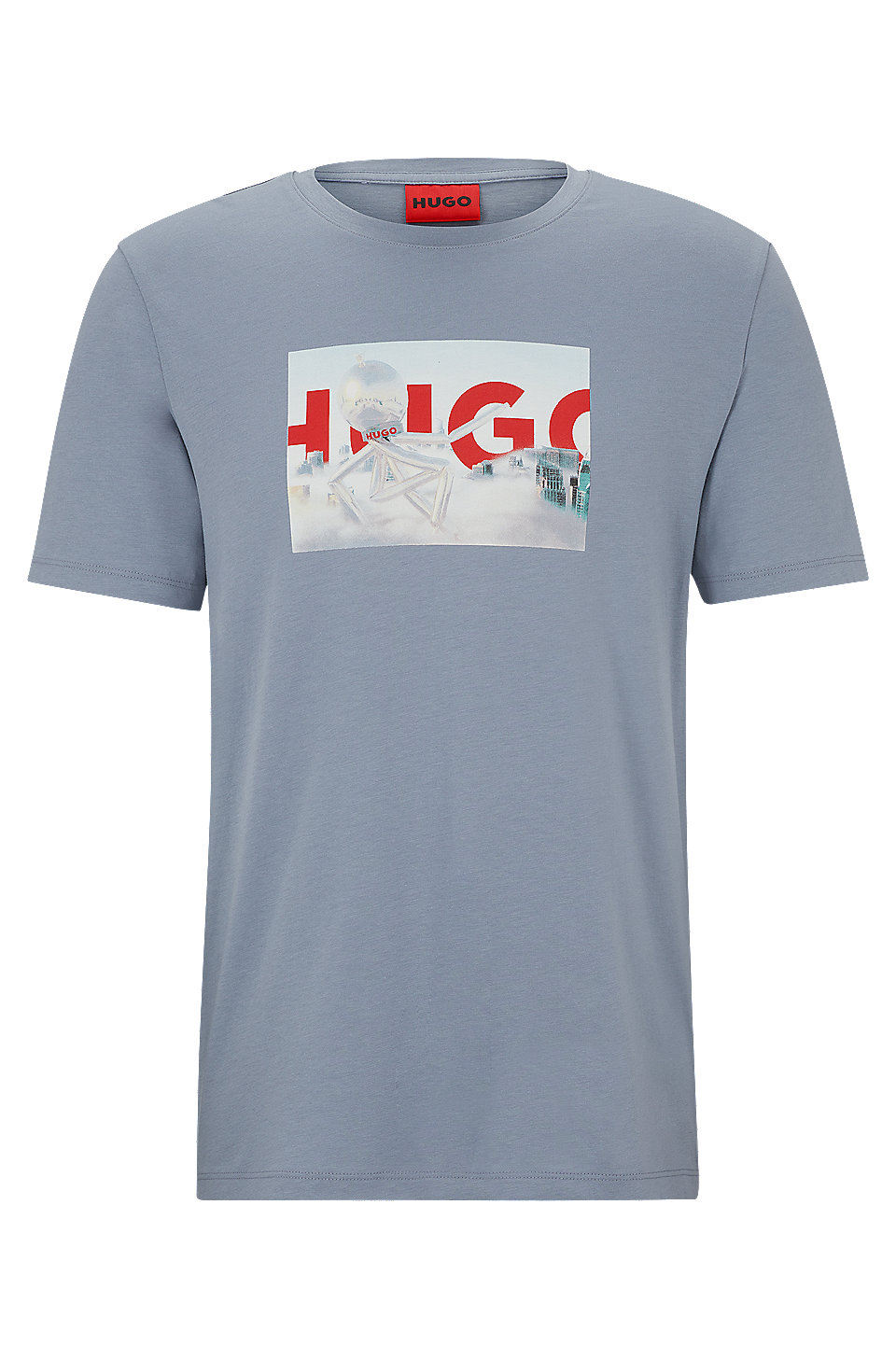 Naar behoren Gewaad ventilatie HUGO - Cotton-jersey T-shirt with abstract logo artwork