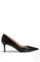 Leather pumps with pointed toe, Black