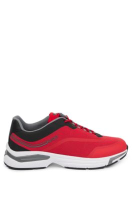 red hugo boss trainers