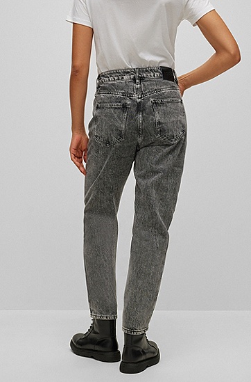 BOSS 博斯淡灰色宽松舒适版型牛仔裤,  081_Open Grey