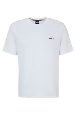 BOSS - Cotton-blend pyjama T-shirt with embroidered logo
