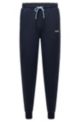 Cotton-blend tracksuit bottoms with multi-colored logo, Dark Blue