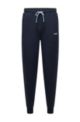 Cotton-blend tracksuit bottoms with multi-colored logo, Dark Blue