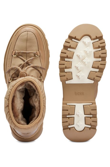 HUGO BOSS Femme Chaussures Chaussures de randonnée Bottines style chaussures de randonnée avec contrefort à logo 