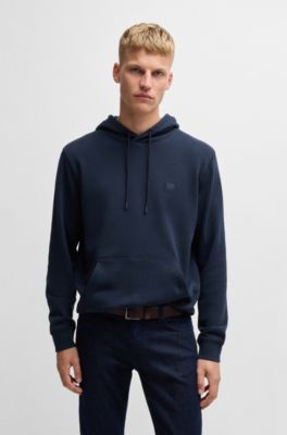 Leather belt with logo and dark ruthenium hardware, Dark Brown