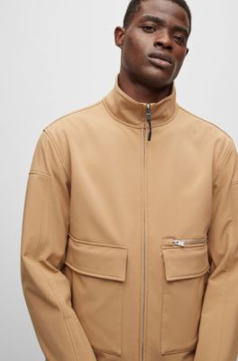 BOSS - はっ水 ソフトシェルジャケット ロゴパッチ