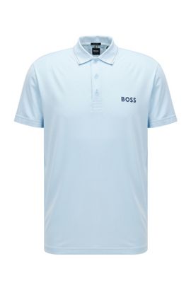 Hugo Boss Slim-fit Polo Shirt with S.Café and Logo-Knit Collar 50399388 002