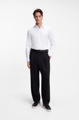 Slim-fit shirt in performance-stretch jersey 2