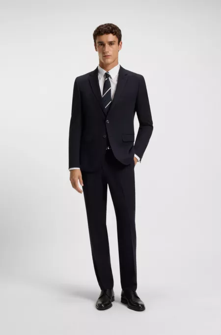 Veste Regular Fit en tissu stretch à micro motif