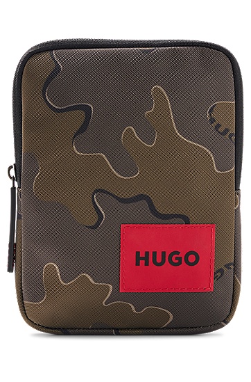 HUGO 雨果红色徽标标签迷彩印花记者包,  960_Open Miscellaneous