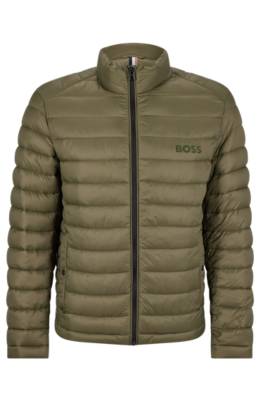Hugo Boss Water-repellent Padded Jacket With Tonal Logo