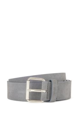 Mens grey shop suede belt