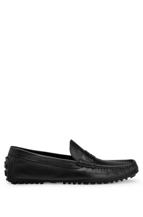BOSS - Mocasines con suela estilo chófer de con detalle de la marca