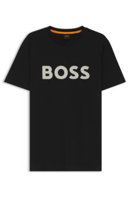 Boss Cotton-jersey T-shirt with large logo print herr – bild 4