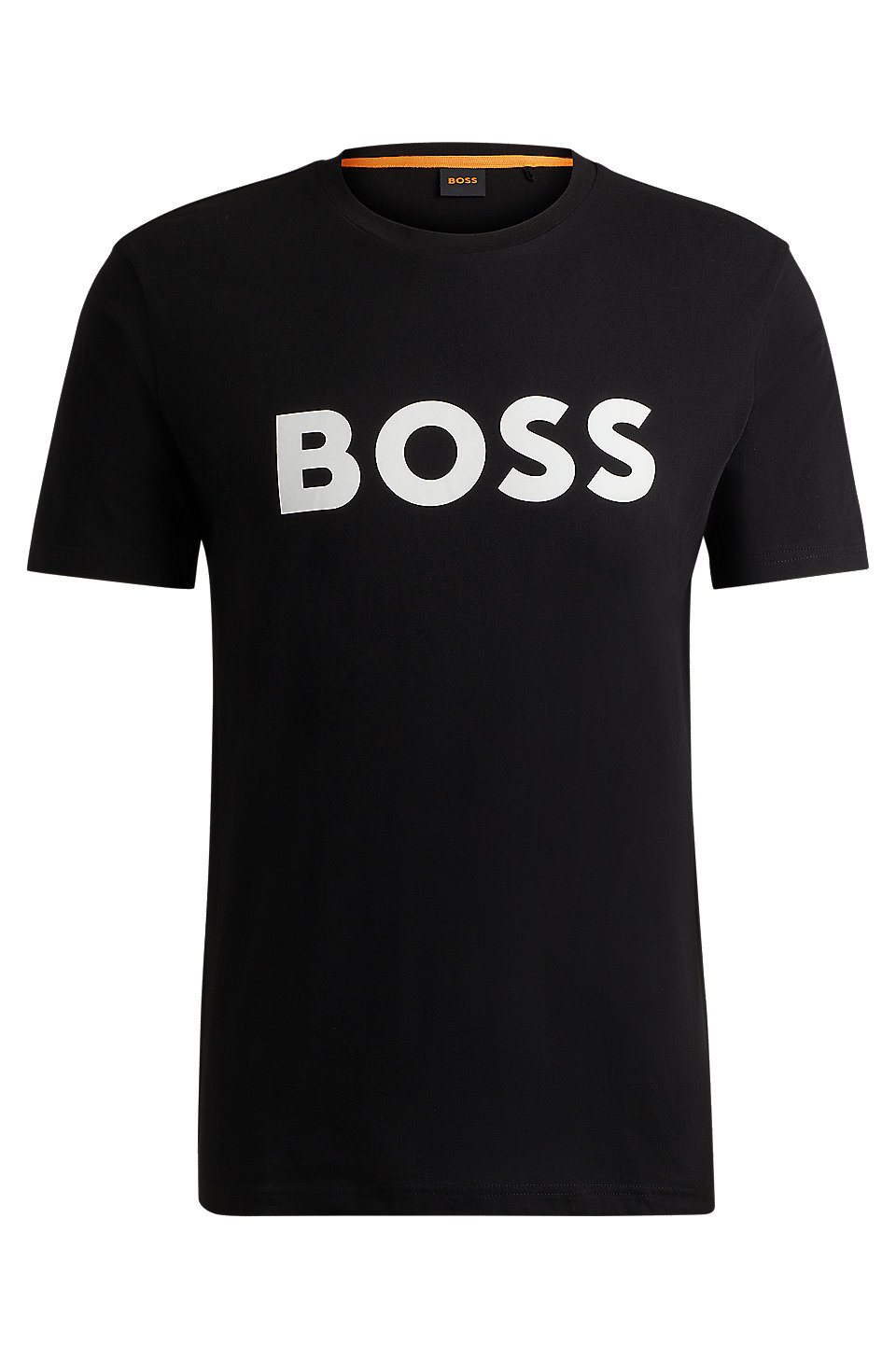 BOSS - T-Shirt aus Baumwoll-Jersey mit gummiertem Logo-Print
