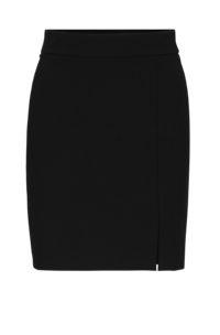 Slim-fit mini skirt with cut-out detail, Black