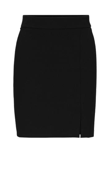 Slim-fit mini skirt with cut-out detail, Hugo boss