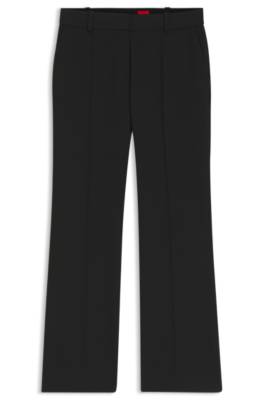 Regular-fit bootcut trousers in stretch fabric 1