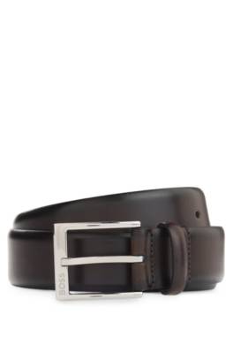 Italian-made belt with branded buckle 1