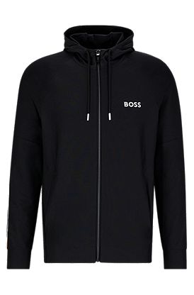 BOSS x Matteo Berrettini logo hooded sweatshirt in performance-stretch material