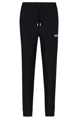 BOSS x Matteo Berrettini logo tracksuit bottoms with signature stripes and cuffed hems