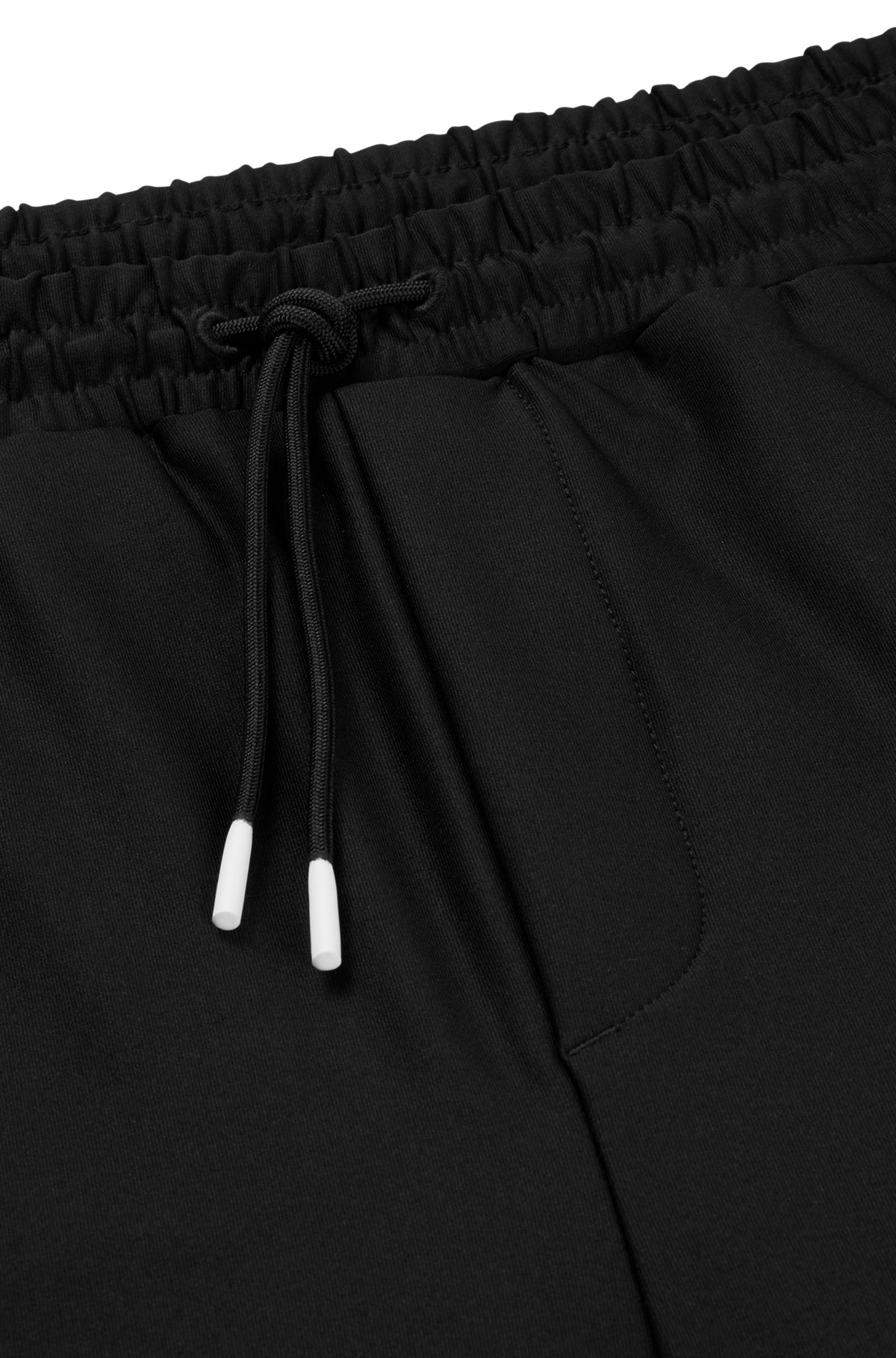 BOSS x Matteo Berrettini logo tracksuit bottoms with signature stripes and cuffed hems, Black