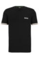 BOSS x Matteo Berrettini logo crew-neck T-shirt with signature stripes, Black