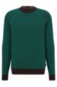 Regular-fit sweater in an organic-cotton blend, Green
