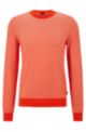 Cotton-cashmere sweater with two-tone structure, Red