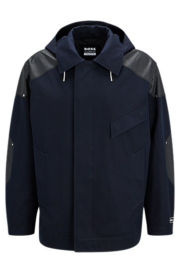 PHIPPS联名合作款品牌标识防泼水夹克外套,  402_Dark Blue