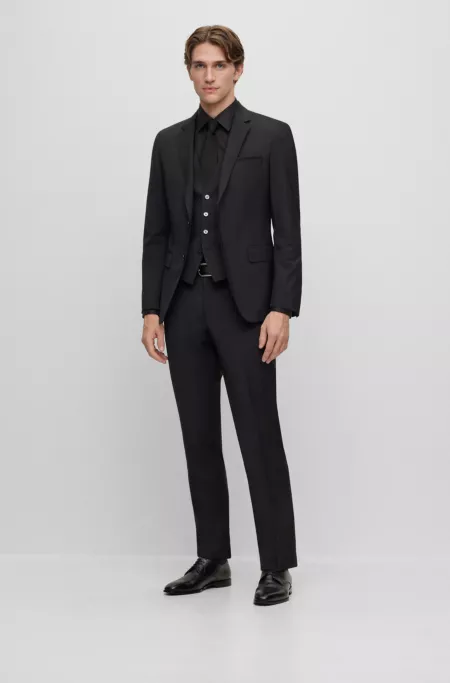 Slim-fit jacket in a virgin-wool blend