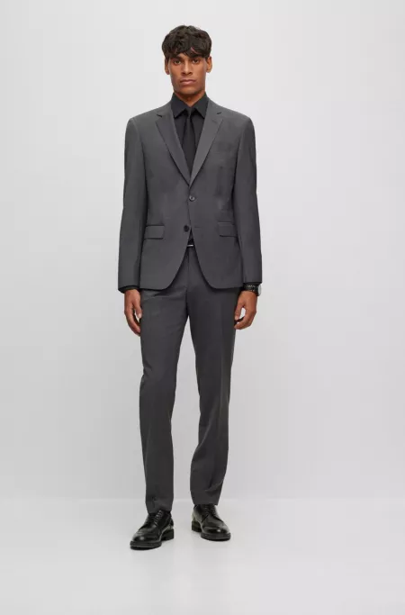 Slim-fit jacket in a virgin-wool blend