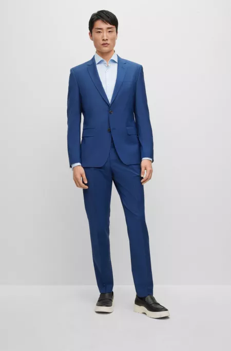 Slim-fit jacket in a virgin-wool blend