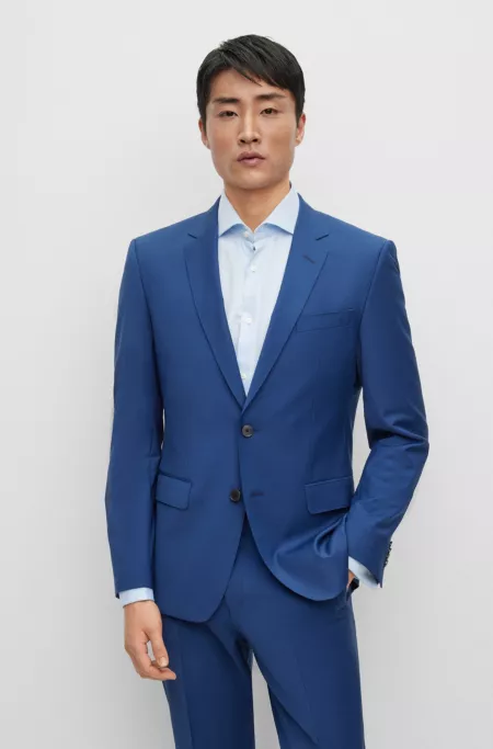 Slim-fit jacket in a virgin-wool blend