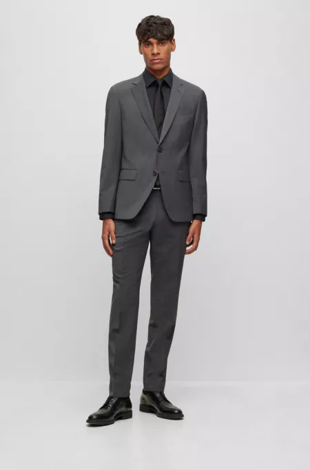 Slim-fit trousers in a virgin-wool blend