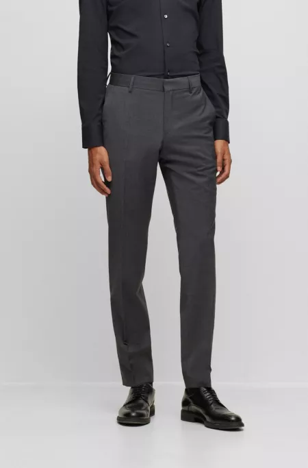 Slim-fit trousers in a virgin-wool blend
